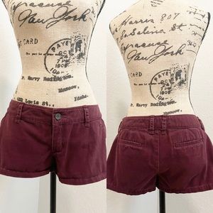 Abercrombie & Fitch Stretch Shorts *Maroon*